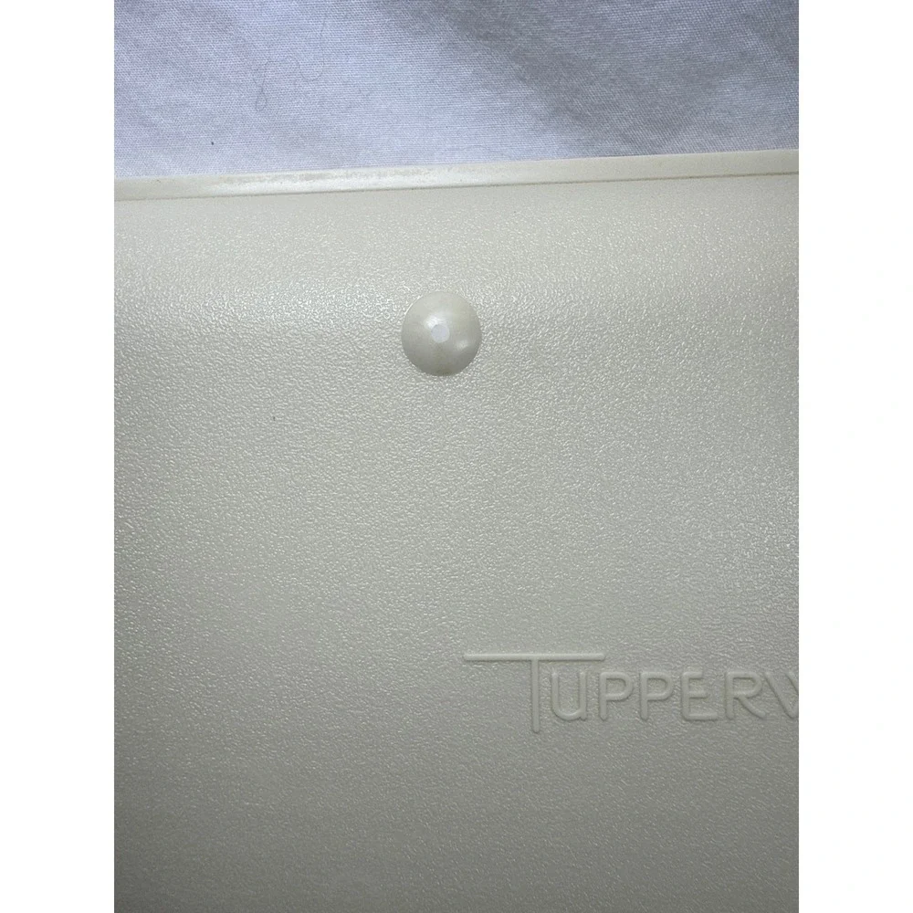Vintage Tupperware Divided Trays Set of 2 Almond Cream 15x9 Serving Platters